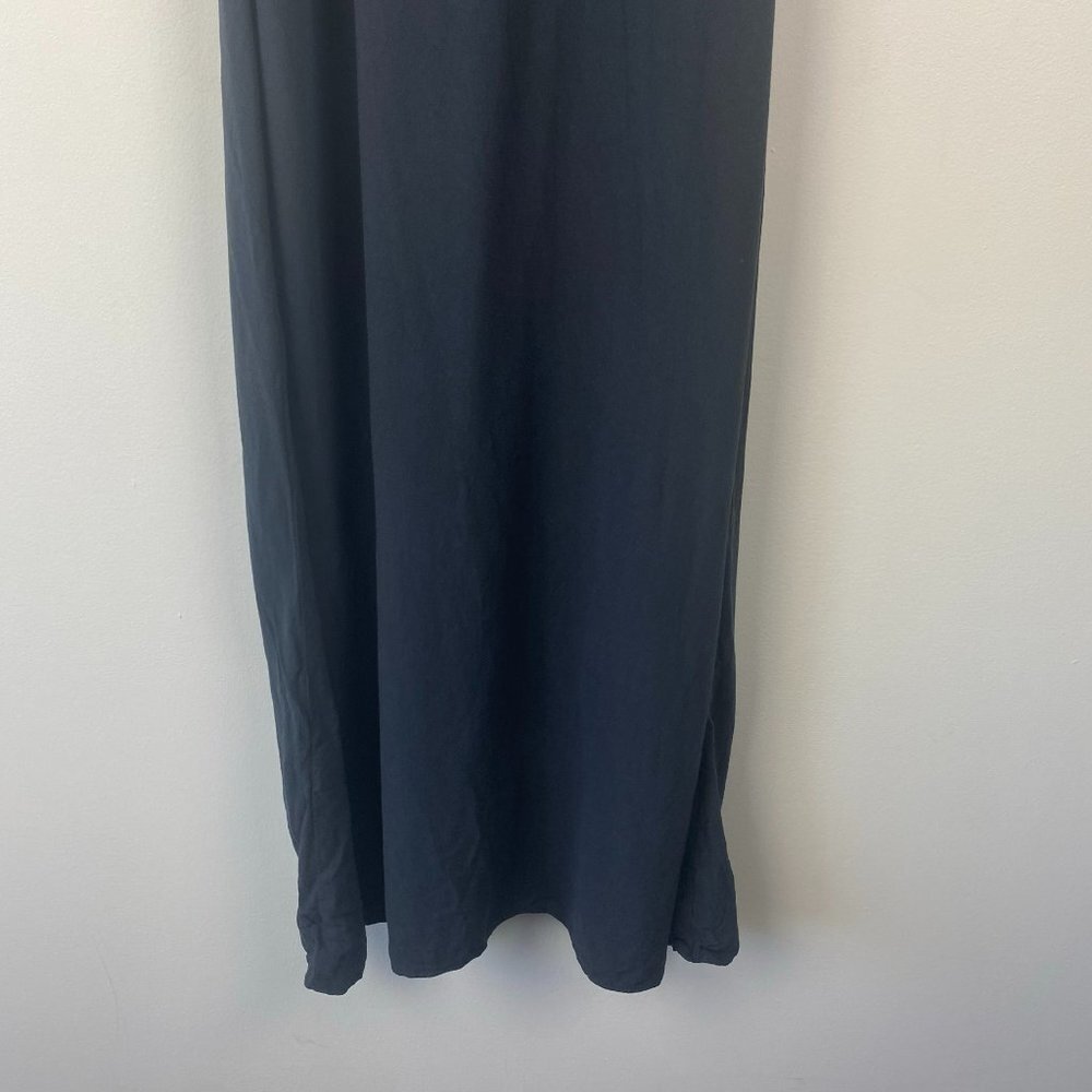 TOPSHOP Blue‎ Gray Grey Keyhole Knotted Midi Dress Linen Blend US 4 - Picture 11 of 12